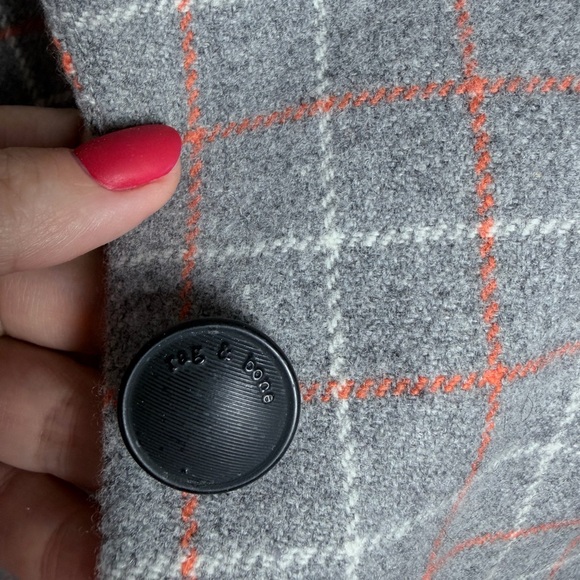 rag & bone Gray and Red Plaid Blazer - Picture 7 of 16